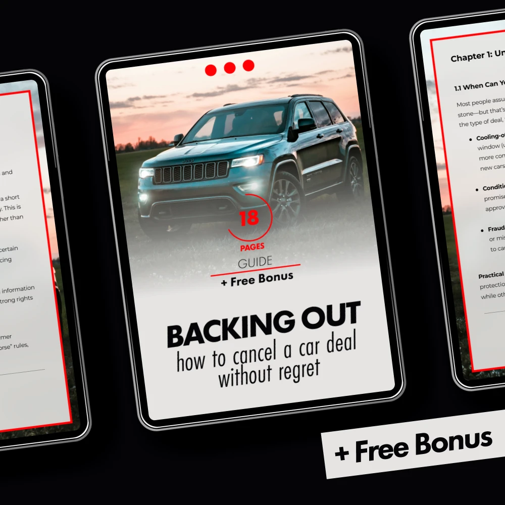 Can You Back Out of a Car Deal? What to Check First